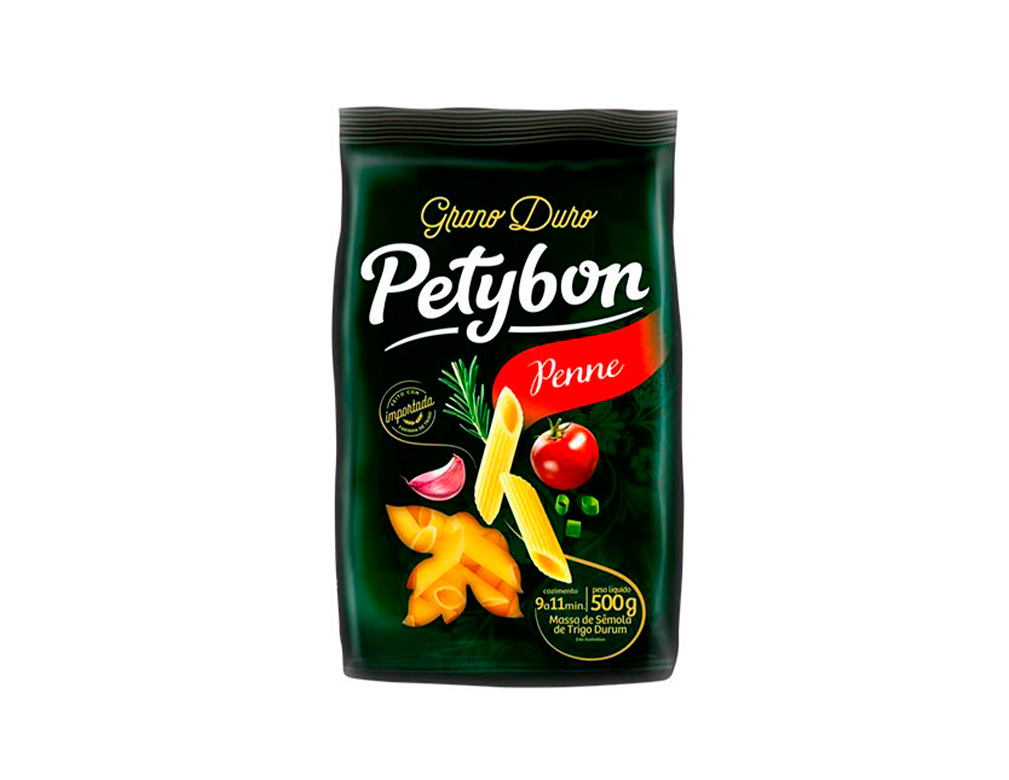 MACARRÃO PENNE GRANO DURO PETYBON 500 G (FDO 18 PCT)